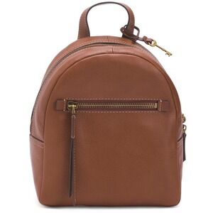 Fossil‎ Small Leather Backpack Megan in Medium Brown, Genuine Leather Purse